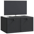 vidaXL Szafka RTV montowana na ścianie Czarny 59,5 x 41 x 30 cm