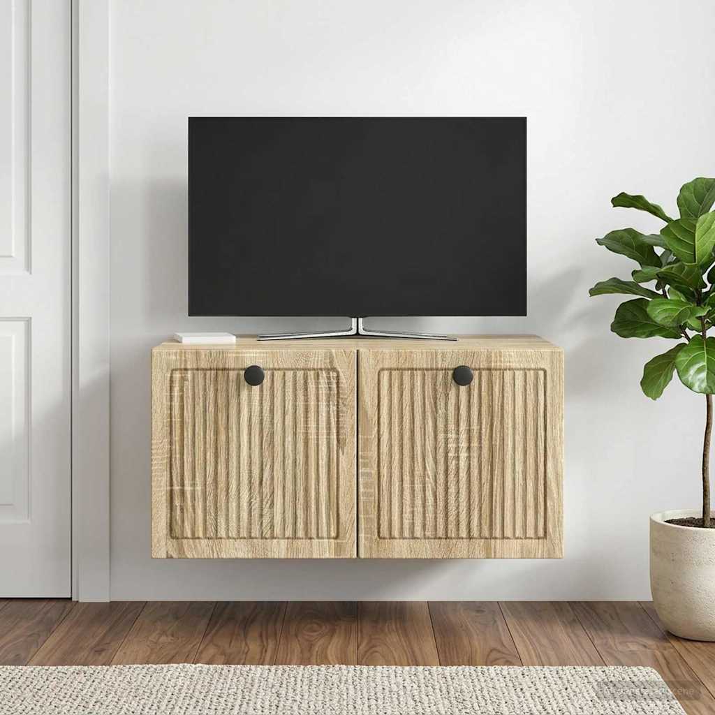 vidaXL Szafka RTV montowana na ścianie dąb Sonoma 59,5 x 41 x 30 cm