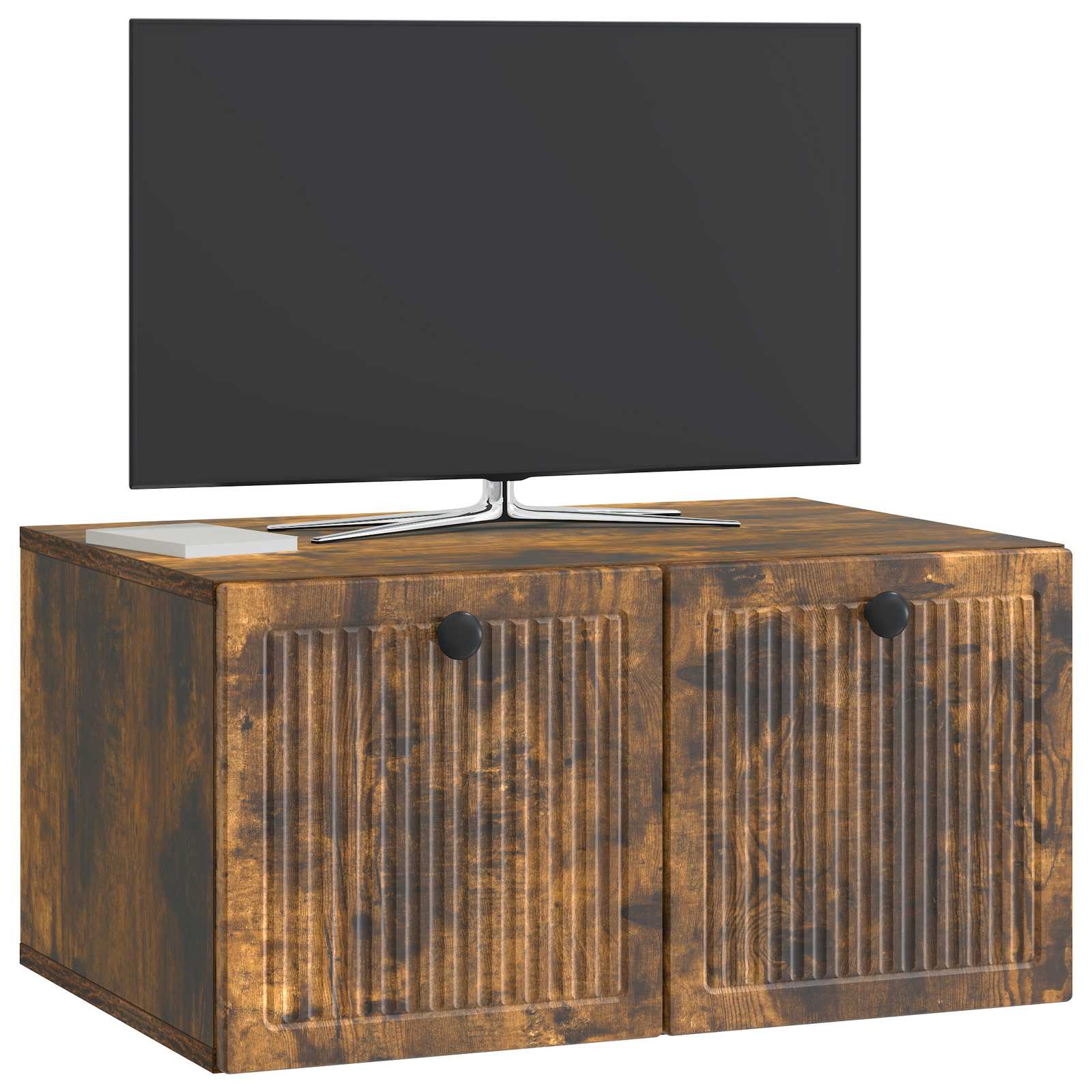 vidaXL Szafka RTV montowana na ścianie Dąb wędzony 59,5 x 41 x 30 cm