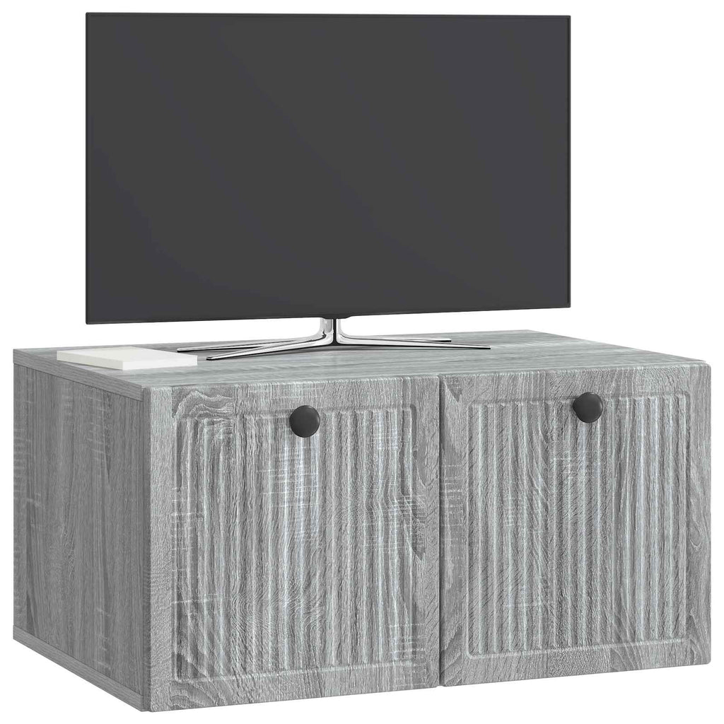 vidaXL Szafka RTV montowana na ścianie Szary Sonoma 59,5 x 41 x 30 cm