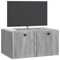 vidaXL Szafka RTV montowana na ścianie Szary Sonoma 59,5 x 41 x 30 cm