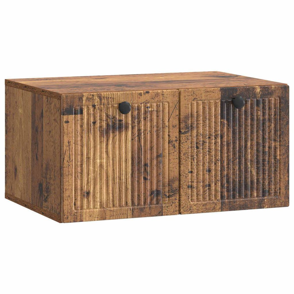 vidaXL Szafka RTV montowana na ścianie Stare drewno 59,5 x 41 x 30 cm