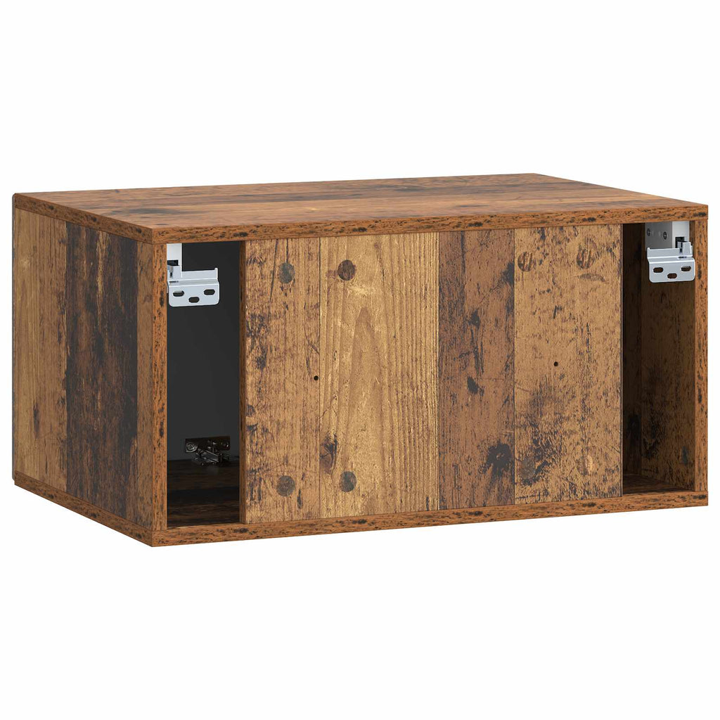 vidaXL Szafka RTV montowana na ścianie Stare drewno 59,5 x 41 x 30 cm