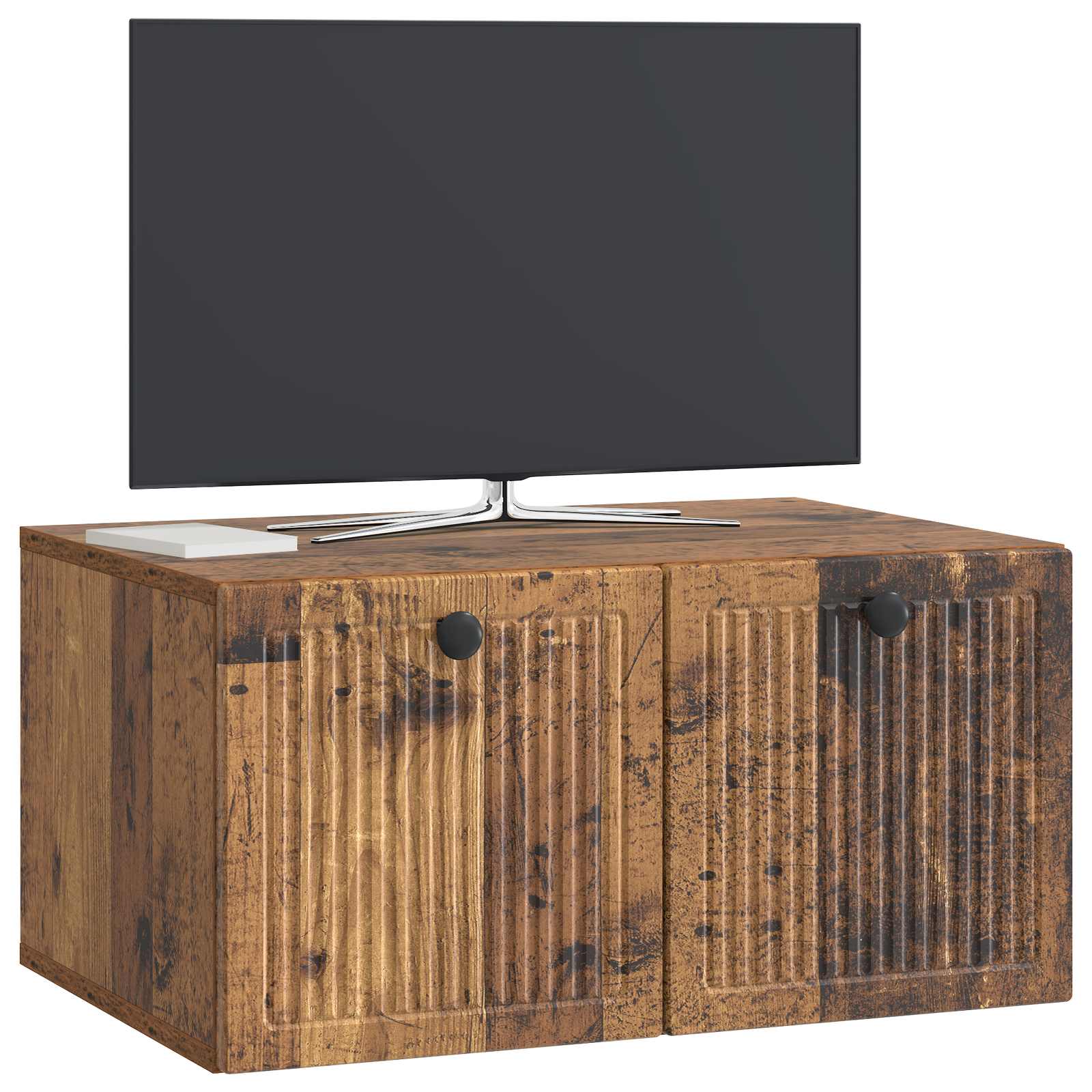 vidaXL Szafka RTV montowana na ścianie Stare drewno 59,5 x 41 x 30 cm