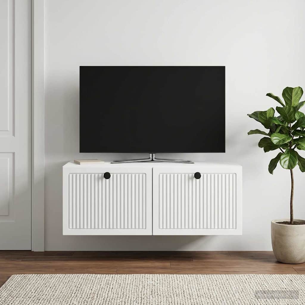 vidaXL Szafka RTV montowana na ścianie Biały 78,5 x 41 x 30 cm