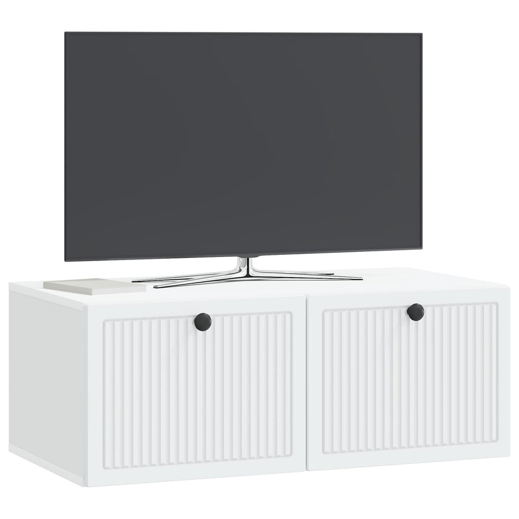 vidaXL Szafka RTV montowana na ścianie Biały 78,5 x 41 x 30 cm
