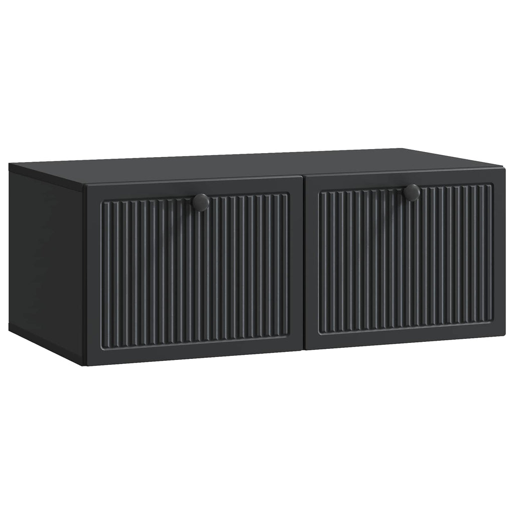vidaXL Szafka RTV montowana na ścianie Czarny 78,5 x 41 x 30 cm
