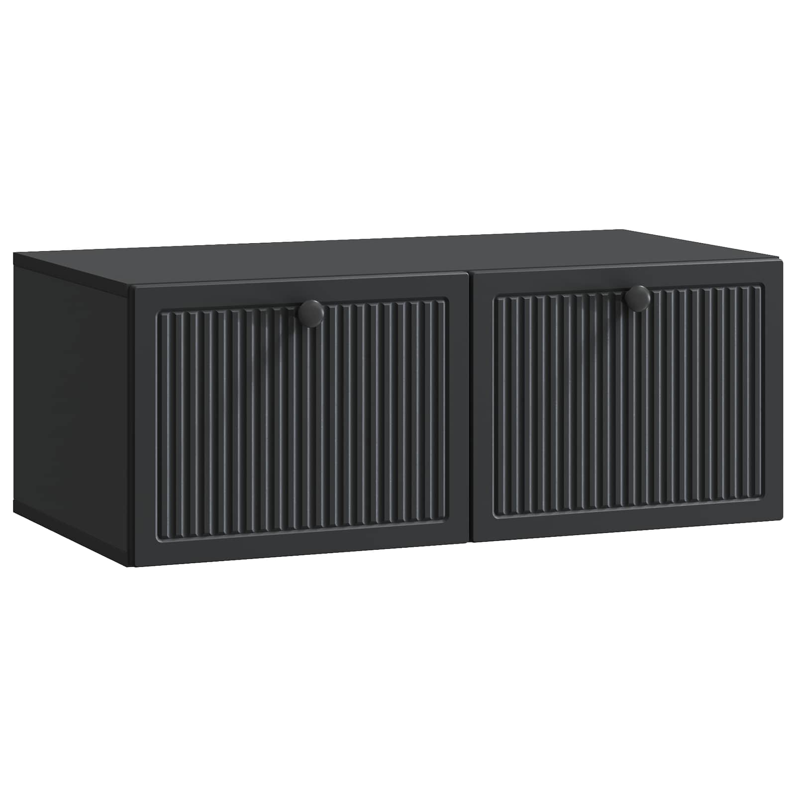 vidaXL Szafka RTV montowana na ścianie Czarny 78,5 x 41 x 30 cm