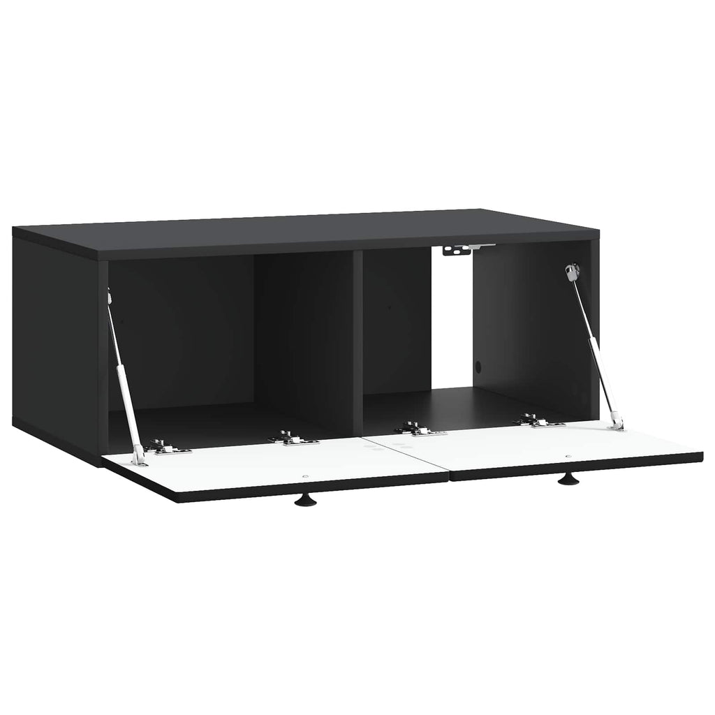 vidaXL Szafka RTV montowana na ścianie Czarny 78,5 x 41 x 30 cm