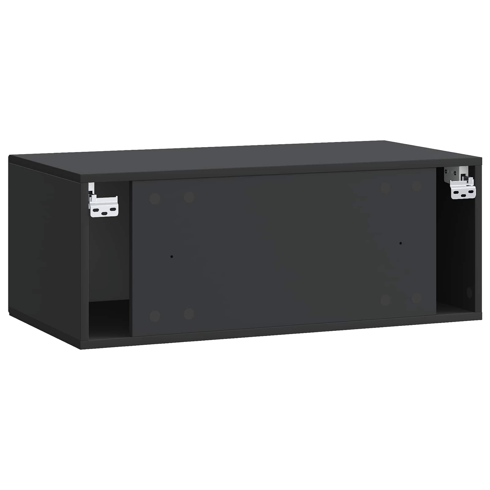 vidaXL Szafka RTV montowana na ścianie Czarny 78,5 x 41 x 30 cm