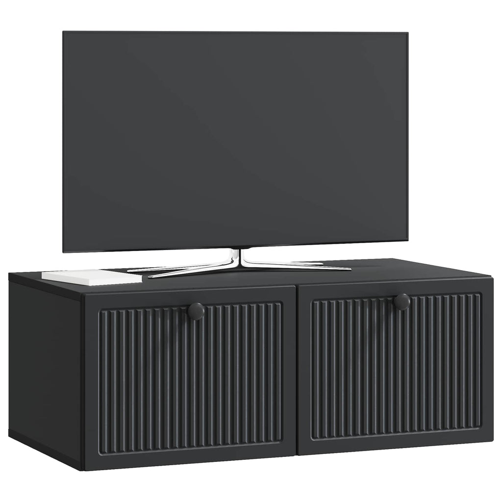 vidaXL Szafka RTV montowana na ścianie Czarny 78,5 x 41 x 30 cm