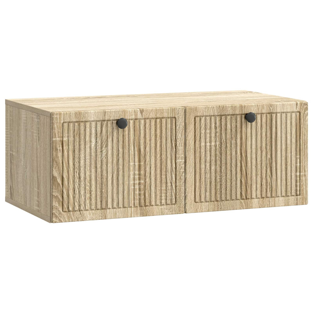 vidaXL Szafka RTV montowana na ścianie dąb Sonoma 78,5 x 41 x 30 cm
