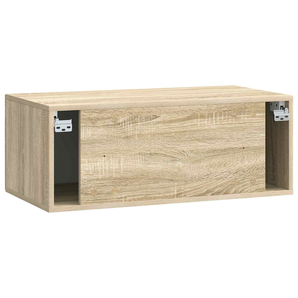 vidaXL Szafka RTV montowana na ścianie dąb Sonoma 78,5 x 41 x 30 cm