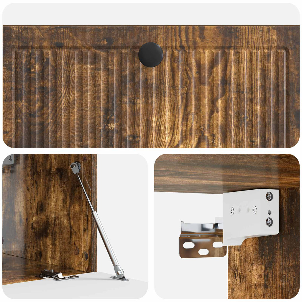 vidaXL Szafka RTV montowana na ścianie Dąb wędzony 78,5 x 41 x 30 cm