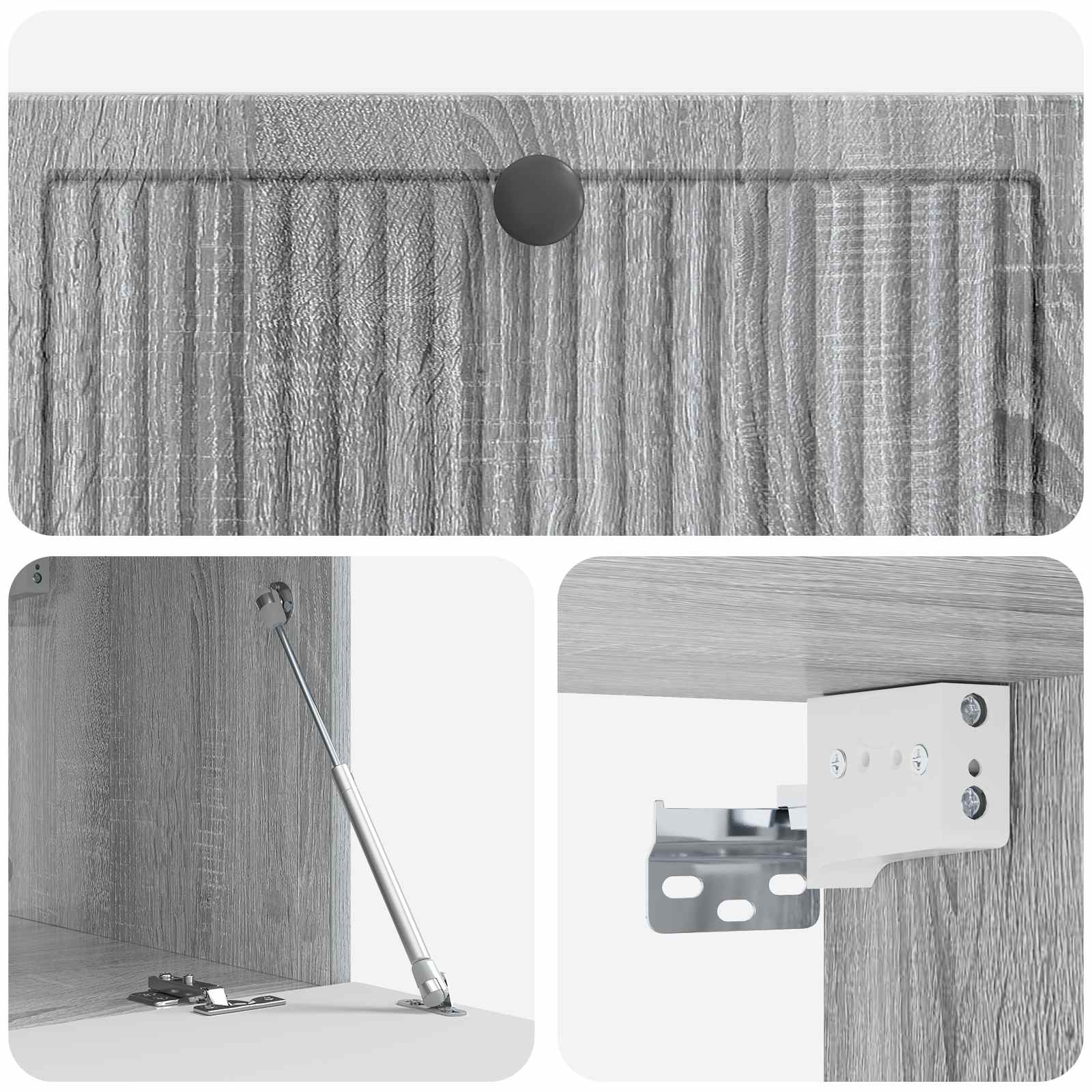 vidaXL Szafka RTV montowana na ścianie Szary Sonoma 78,5 x 41 x 30 cm