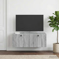 vidaXL Szafka RTV montowana na ścianie Szary Sonoma 78,5 x 41 x 30 cm