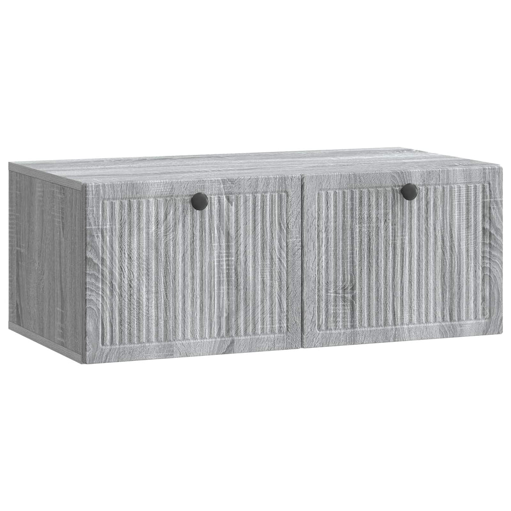 vidaXL Szafka RTV montowana na ścianie Szary Sonoma 78,5 x 41 x 30 cm