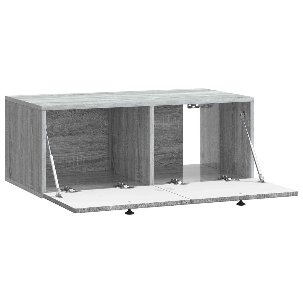 vidaXL Szafka RTV montowana na ścianie Szary Sonoma 78,5 x 41 x 30 cm