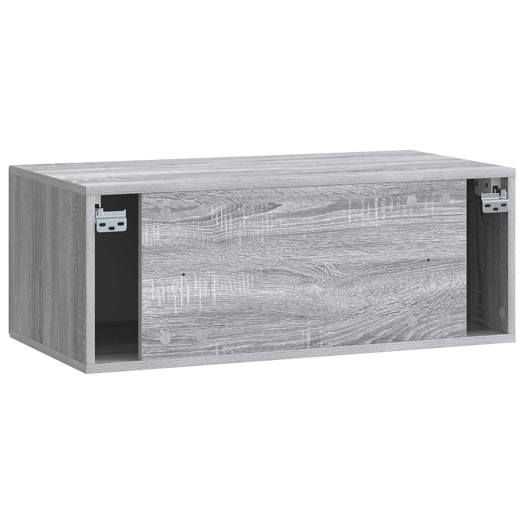 vidaXL Szafka RTV montowana na ścianie Szary Sonoma 78,5 x 41 x 30 cm