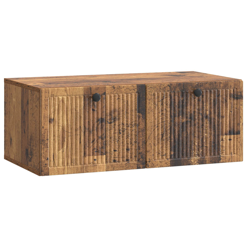 vidaXL Szafka RTV montowana na ścianie Stare drewno 78,5 x 41 x 30 cm