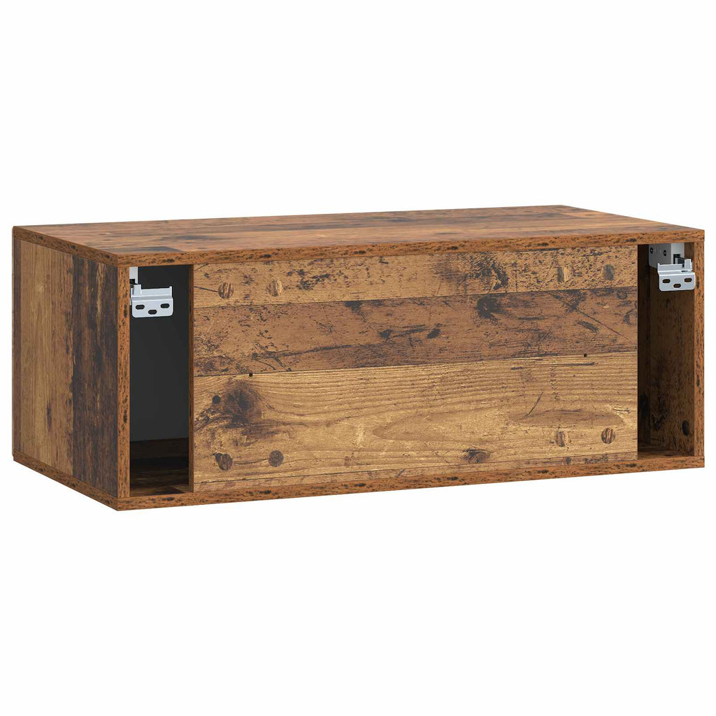 vidaXL Szafka RTV montowana na ścianie Stare drewno 78,5 x 41 x 30 cm