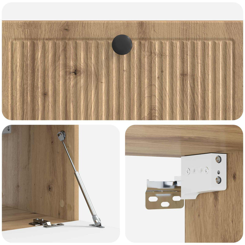 vidaXL Szafka RTV montowana na ścianie Dąb artisan 78,5 x 41 x 30 cm