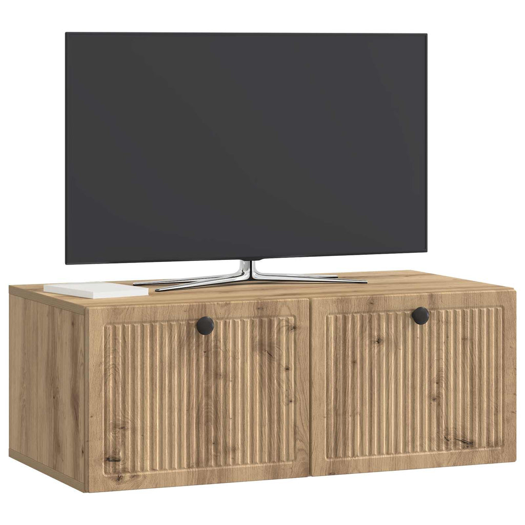 vidaXL Szafka RTV montowana na ścianie Dąb artisan 78,5 x 41 x 30 cm
