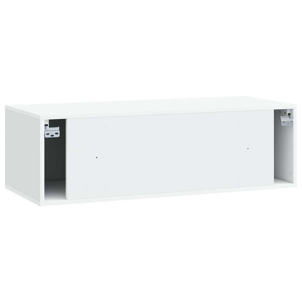 vidaXL Szafka RTV montowana na ścianie Biały 98 x 41 x 30 cm