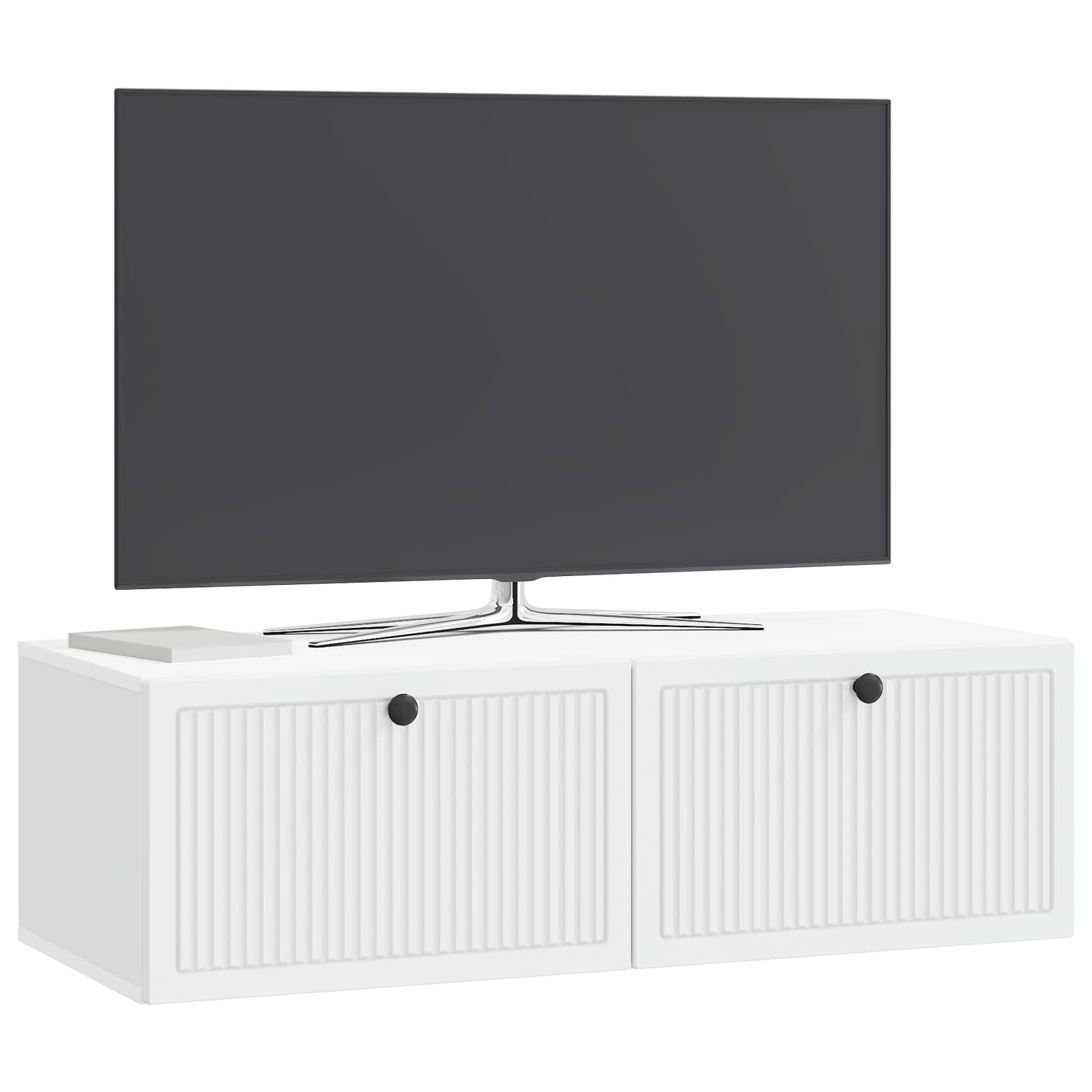vidaXL Szafka RTV montowana na ścianie Biały 98 x 41 x 30 cm