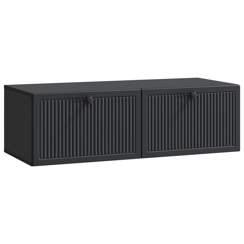 vidaXL Szafka RTV montowana na ścianie Czarny 98 x 41 x 30 cm