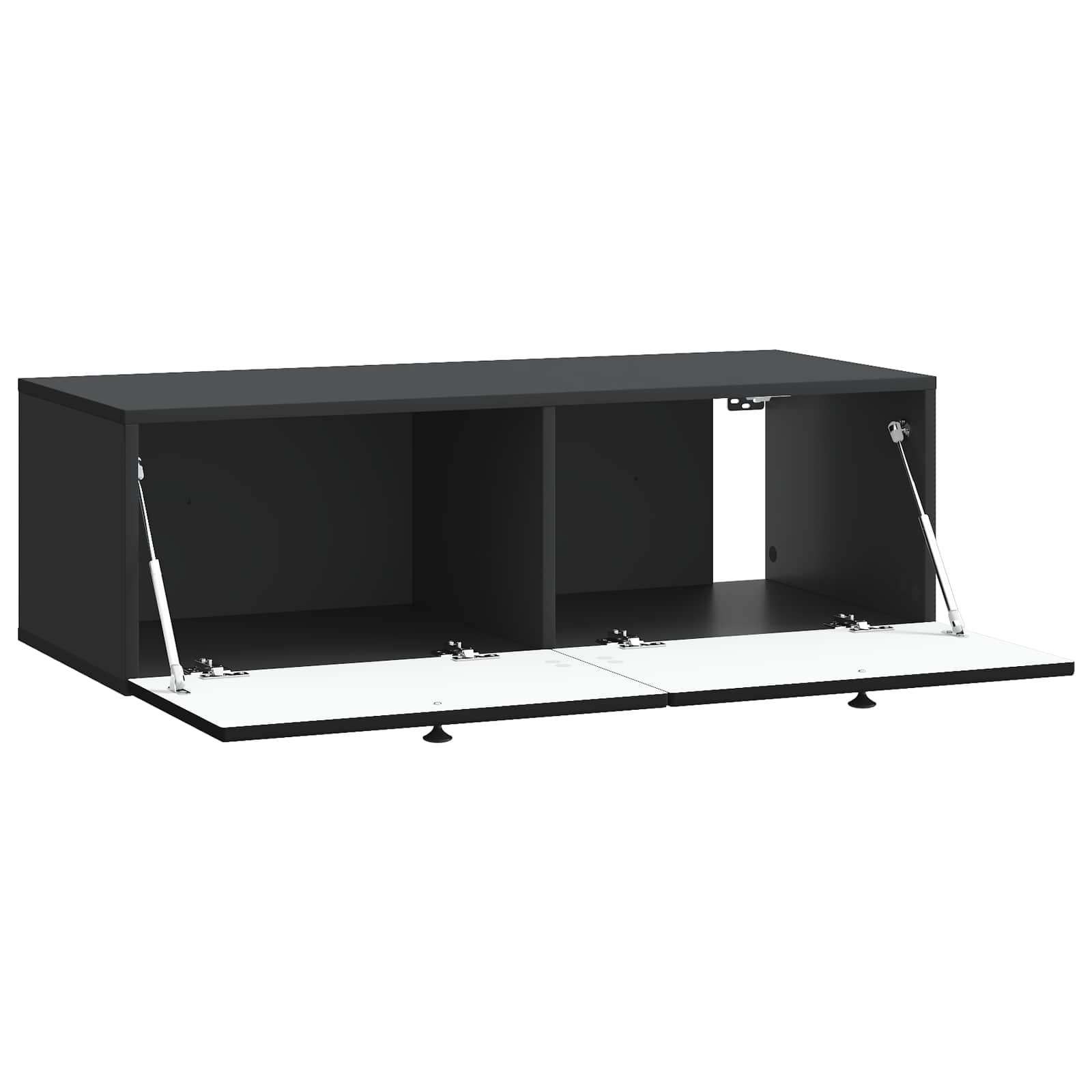vidaXL Szafka RTV montowana na ścianie Czarny 98 x 41 x 30 cm