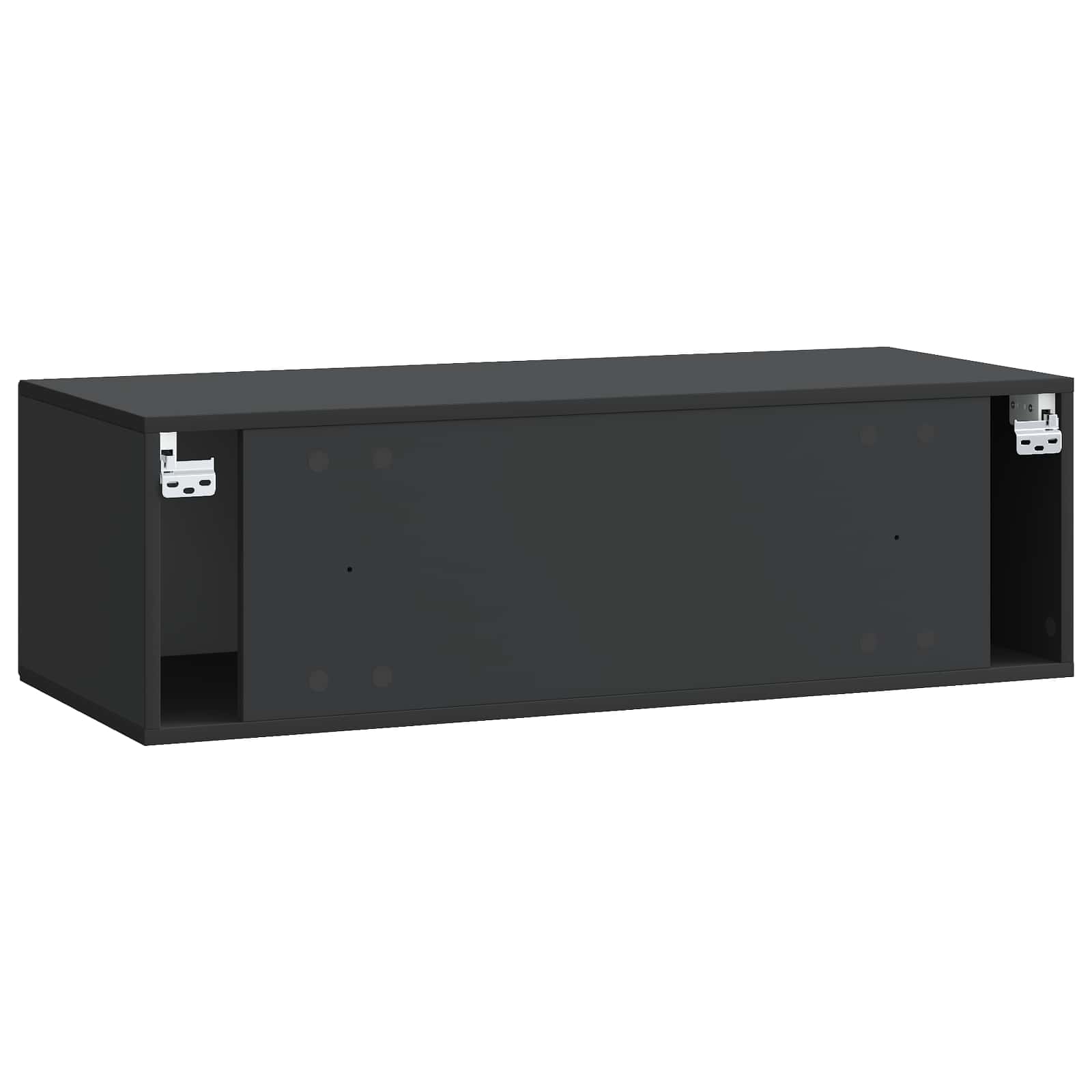 vidaXL Szafka RTV montowana na ścianie Czarny 98 x 41 x 30 cm