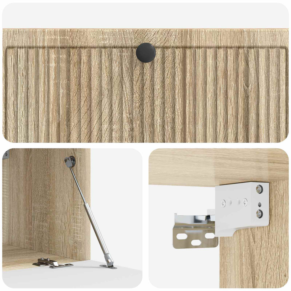 vidaXL Szafka RTV montowana na ścianie dąb Sonoma 98 x 41 x 30 cm