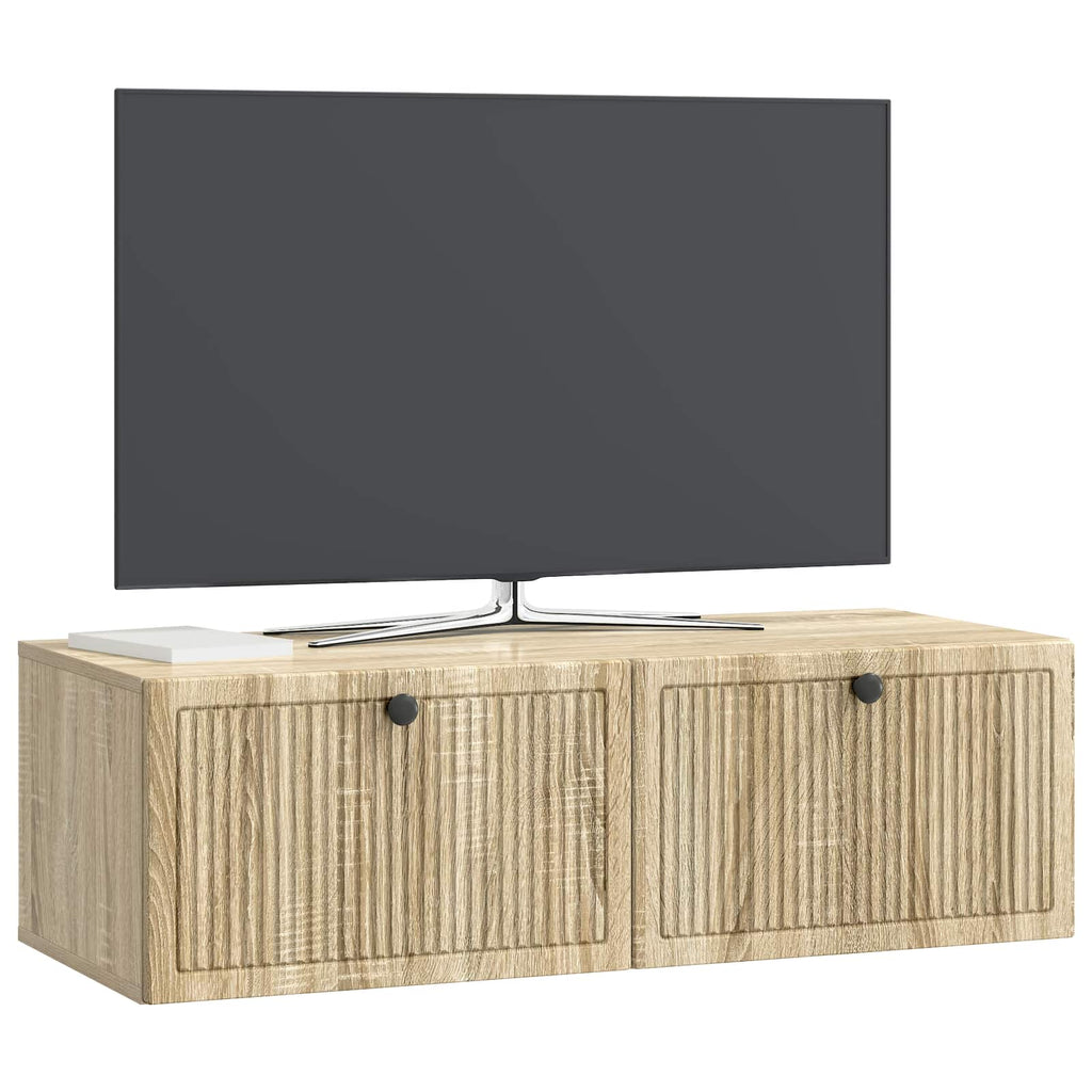 vidaXL Szafka RTV montowana na ścianie dąb Sonoma 98 x 41 x 30 cm