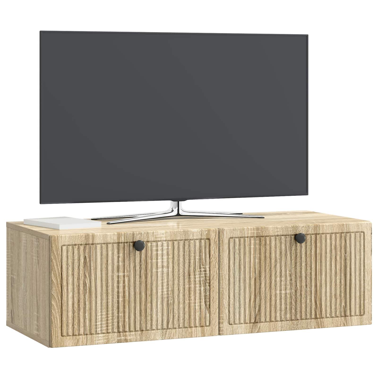 vidaXL Szafka RTV montowana na ścianie dąb Sonoma 98 x 41 x 30 cm