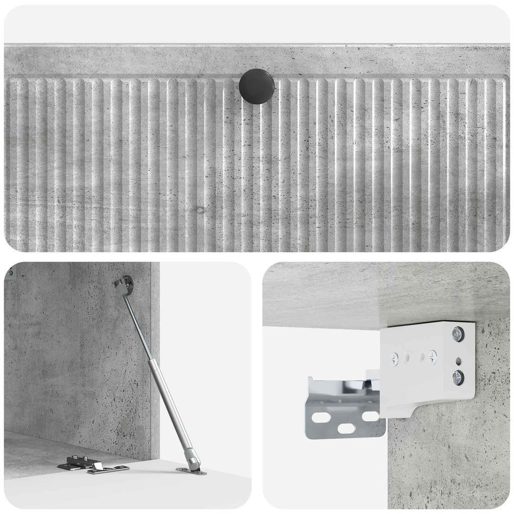 vidaXL Szafka RTV montowana na ścianie Betonowy szary 98 x 41 x 30 cm