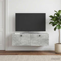 vidaXL Szafka RTV montowana na ścianie Betonowy szary 98 x 41 x 30 cm