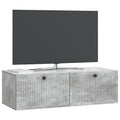 vidaXL Szafka RTV montowana na ścianie Betonowy szary 98 x 41 x 30 cm