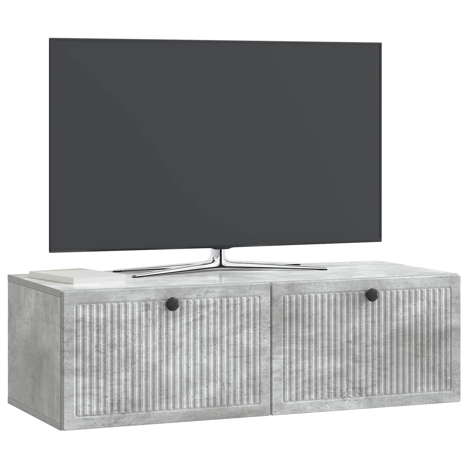 vidaXL Szafka RTV montowana na ścianie Betonowy szary 98 x 41 x 30 cm