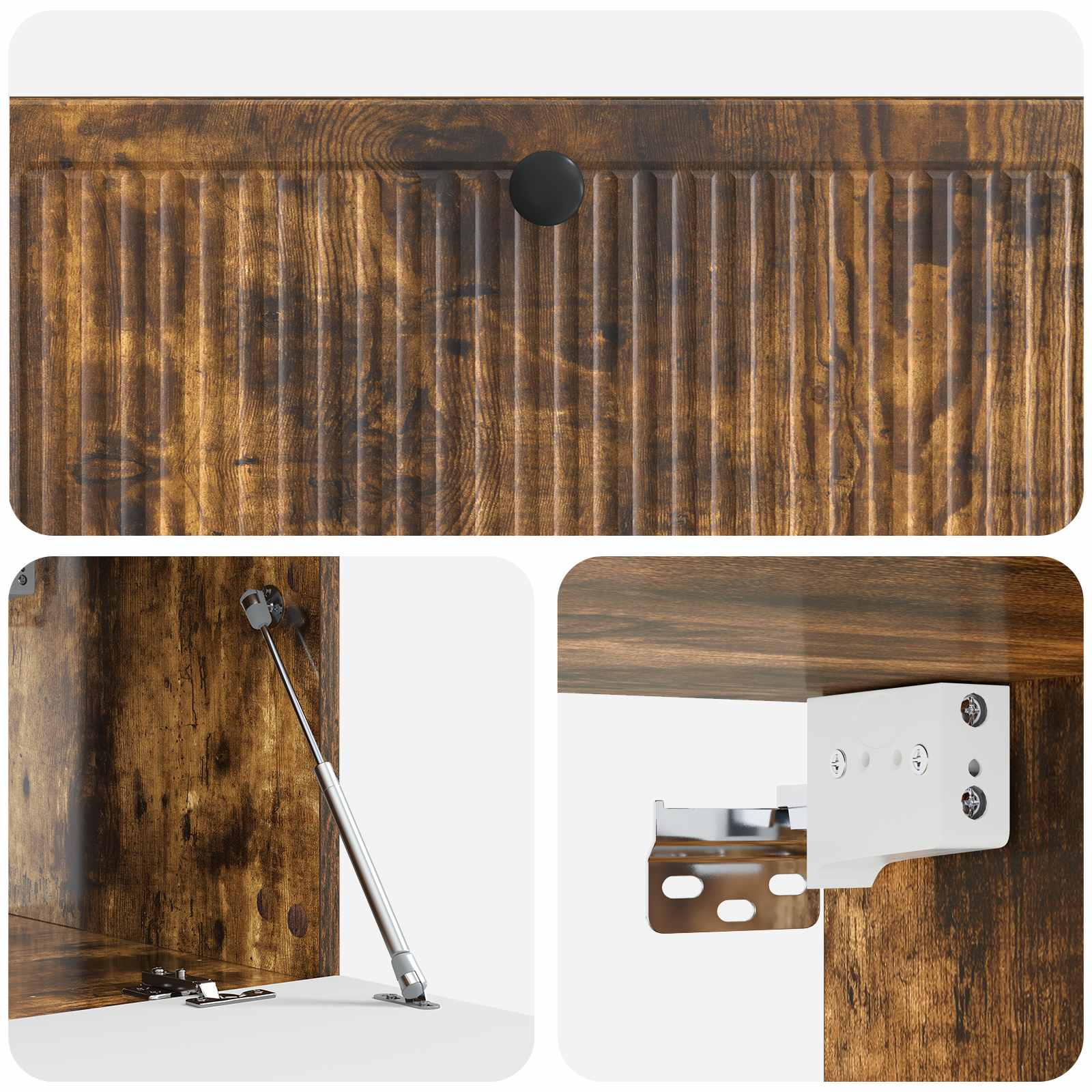 vidaXL Szafka RTV montowana na ścianie Dąb wędzony 98 x 41 x 30 cm