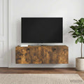 vidaXL Szafka RTV montowana na ścianie Dąb wędzony 98 x 41 x 30 cm