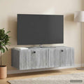 vidaXL Szafka RTV montowana na ścianie Szary Sonoma 98 x 41 x 30 cm