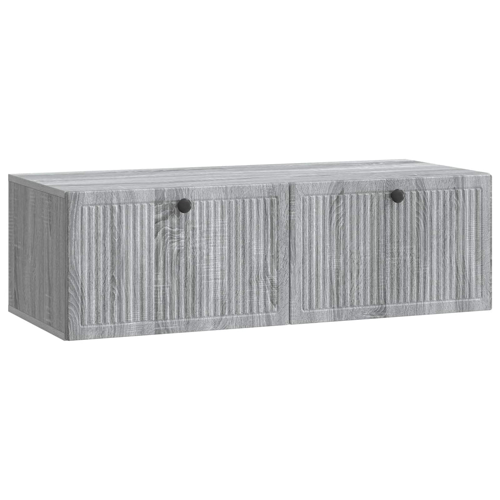 vidaXL Szafka RTV montowana na ścianie Szary Sonoma 98 x 41 x 30 cm