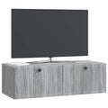 vidaXL Szafka RTV montowana na ścianie Szary Sonoma 98 x 41 x 30 cm