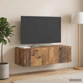 vidaXL Szafka RTV montowana na ścianie Stare drewno 98 x 41 x 30 cm