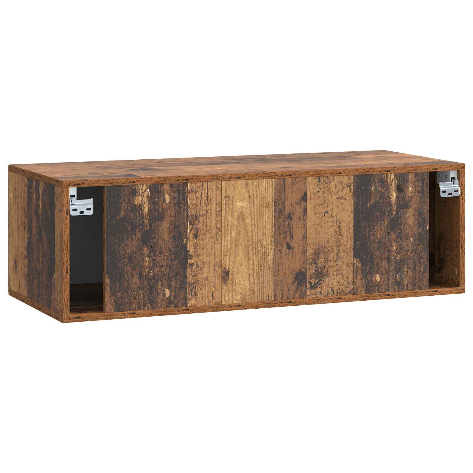 vidaXL Szafka RTV montowana na ścianie Stare drewno 98 x 41 x 30 cm
