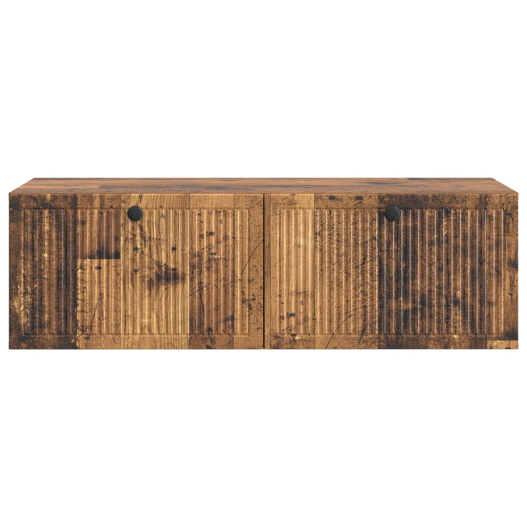 vidaXL Szafka RTV montowana na ścianie Stare drewno 98 x 41 x 30 cm