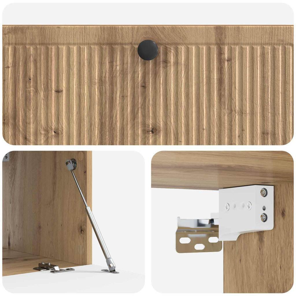vidaXL Szafka RTV montowana na ścianie Dąb artisan 98 x 41 x 30 cm