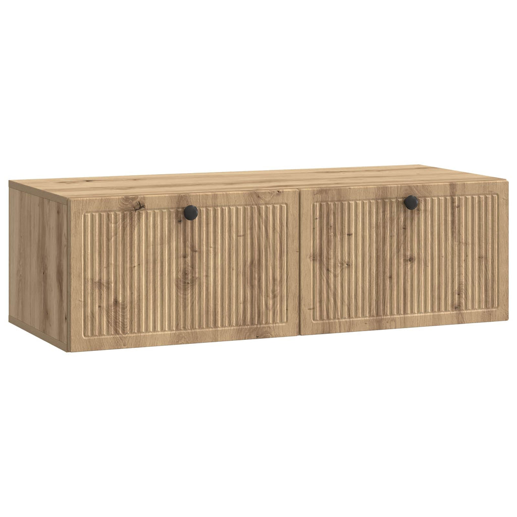 vidaXL Szafka RTV montowana na ścianie Dąb artisan 98 x 41 x 30 cm