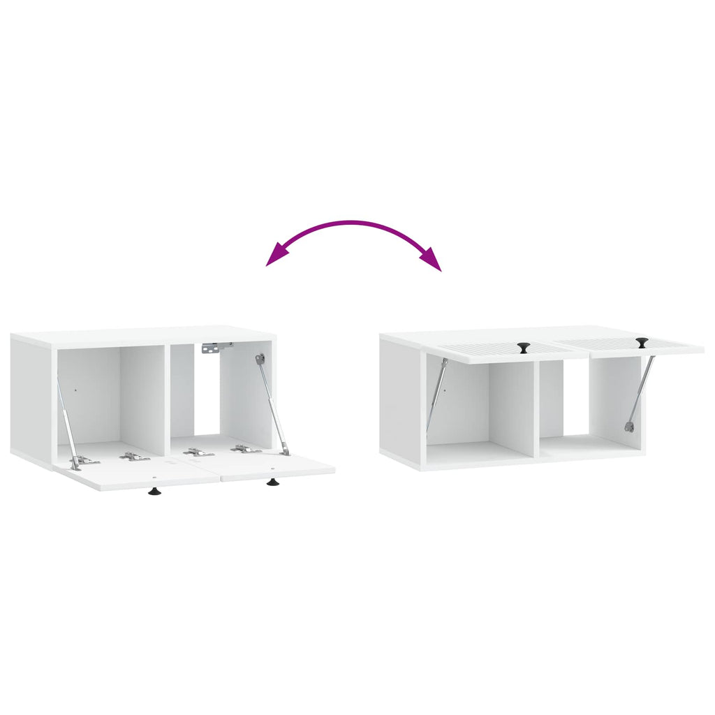 vidaXL Szafka RTV montowana na ścianie Biały 59,5 x 31 x 30 cm
